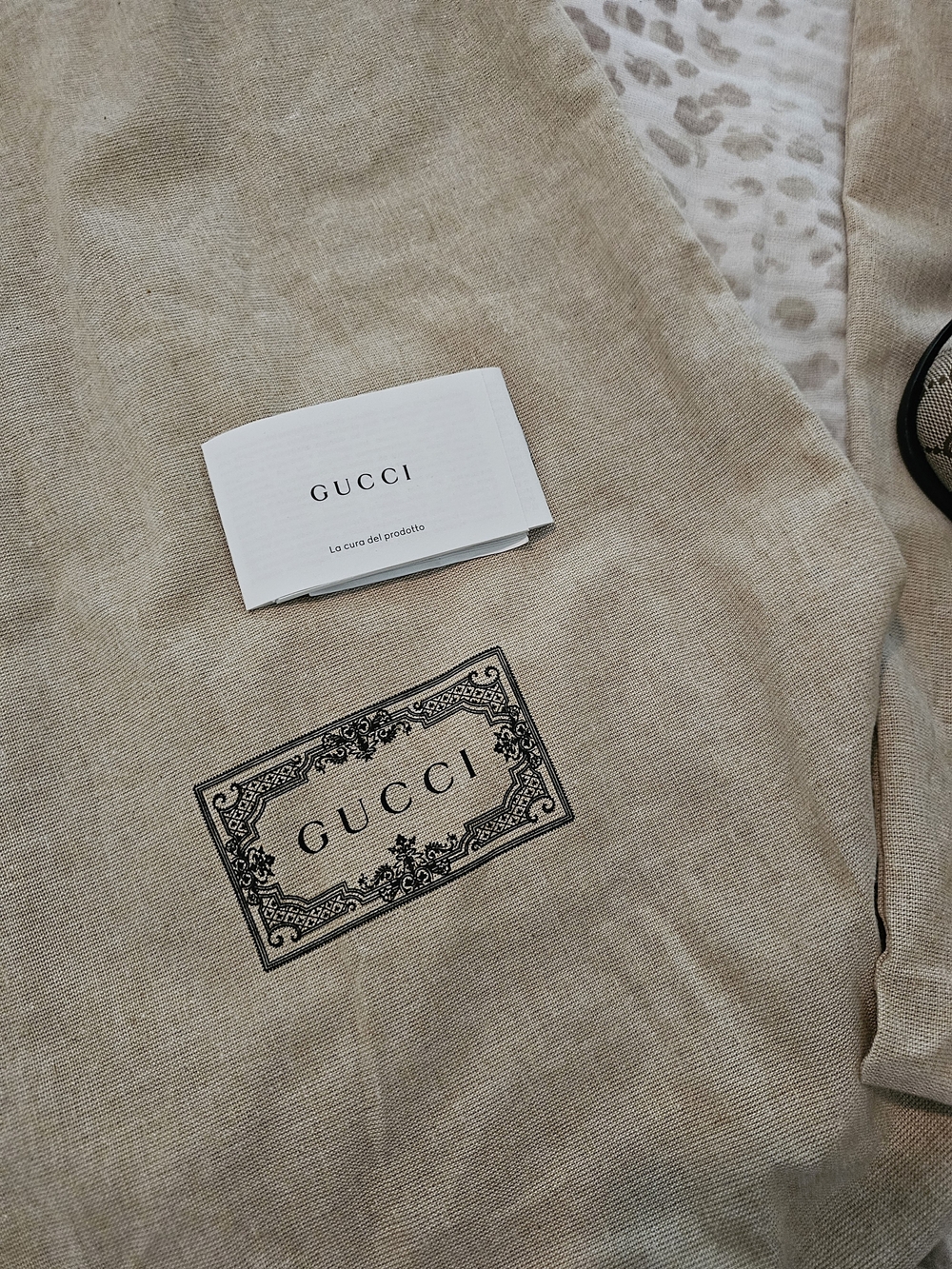 Gucci Beige Monogram Knee-High Square Toe Boots - Picture 2 of 12